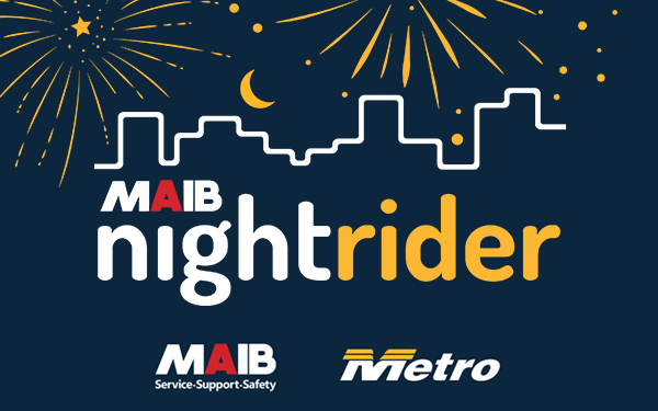 Plan your New Year's Eve with MAIB Nightrider!